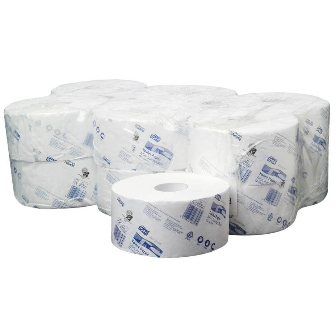Tork Mini Jumbo Roll Advanced T2 2 Ply 200m Carton 12